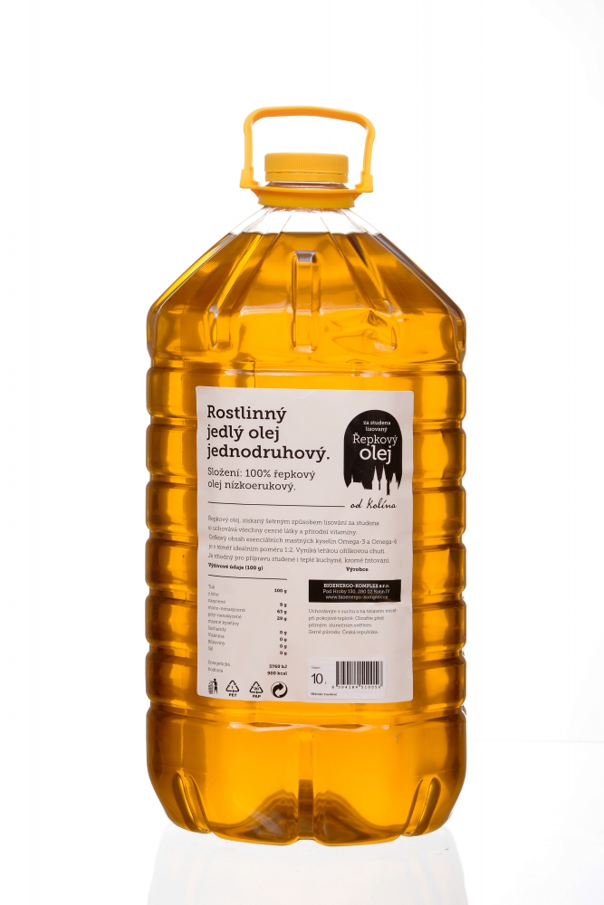 BIO ENERGO řepkový olej lisovaný za studena 10 litrů