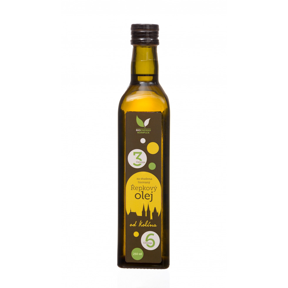 BIO ENERGO řepkový olej lisovaný za studena sklo 250 ml