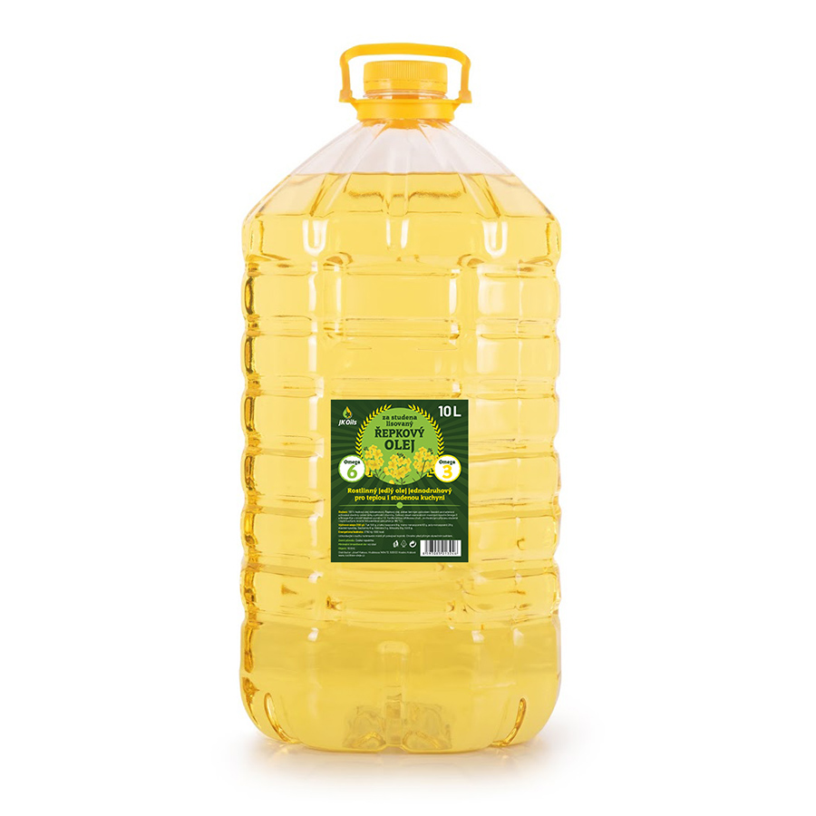JK OILS řepkový olej lisovaný za studena 10 litrů